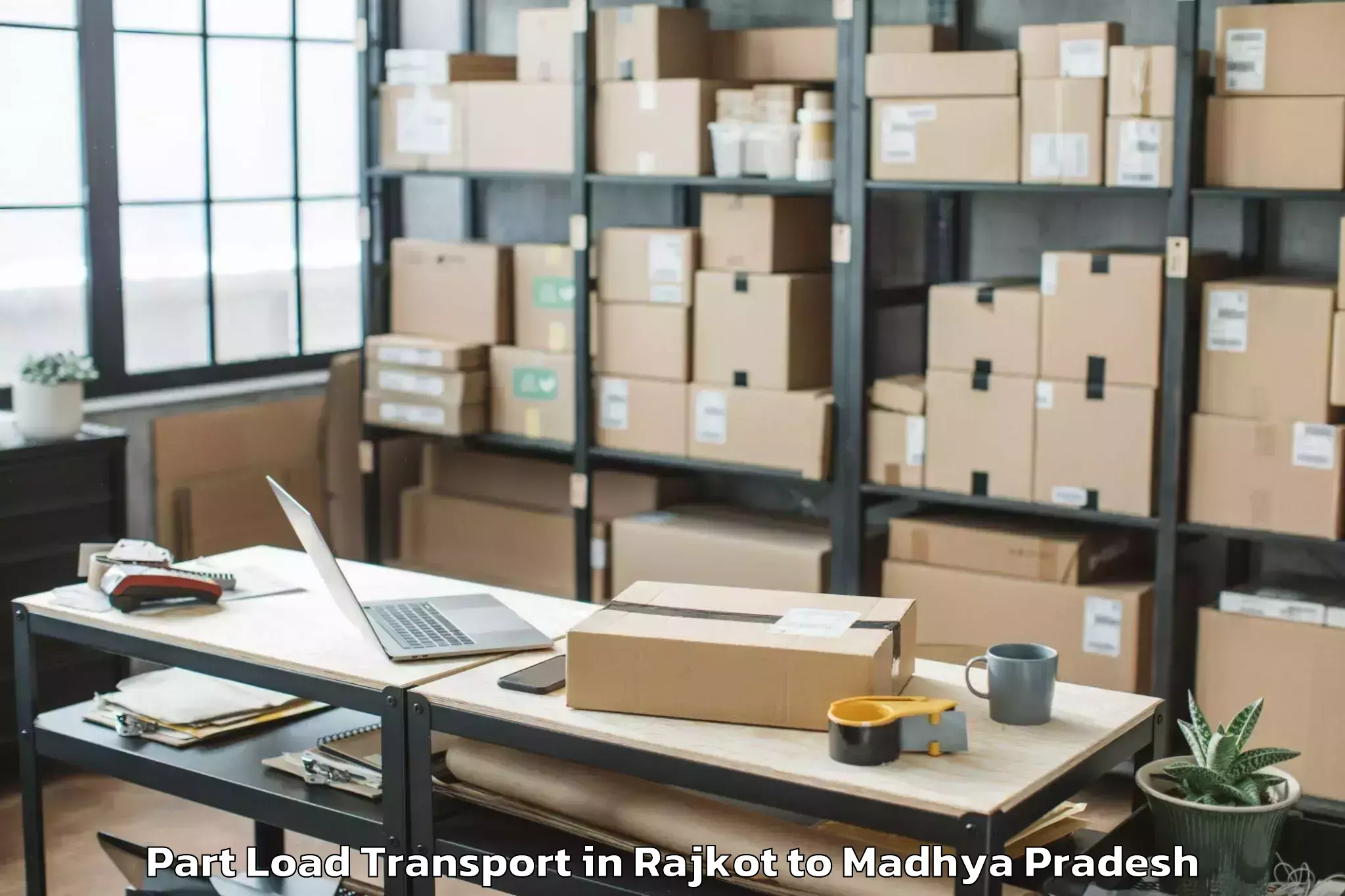 Reliable Rajkot to Damoh Part Load Transport